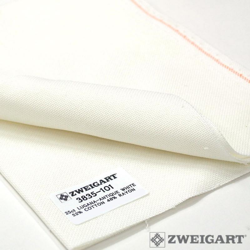 Канва для вышивания Zweigart 3835/101 Lugana 25 (35*46см) молочный