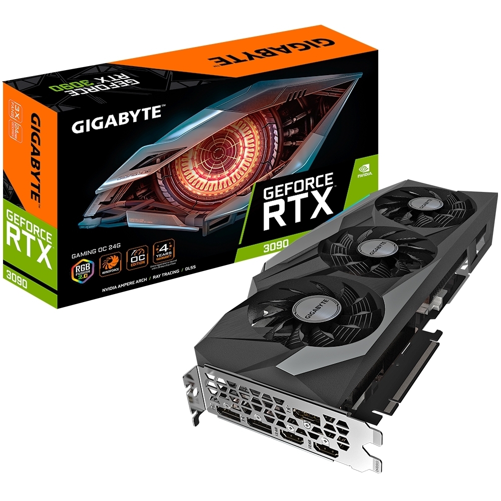 Gigabyte Видеокарта GeForce RTX 3090 24 ГБ (GV-N3090GAMING OC-24GD)