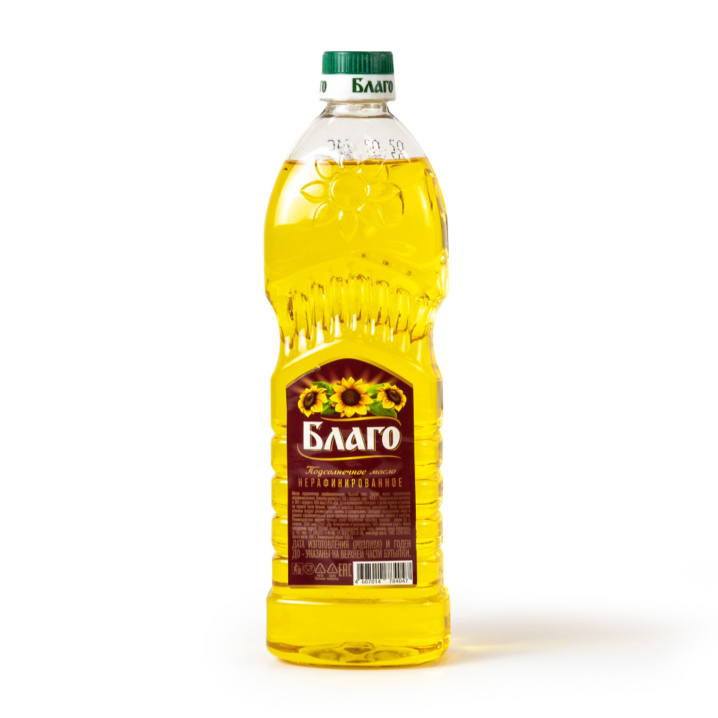 Масло БЛАГО подсолнечное нерафинированное 0,65 л, 2 шт. — купить в ...