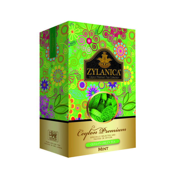 ЧАЙ зеленый ZYLANICA / Зеланика Ceylon Premium Collection Мята 100 гр ...
