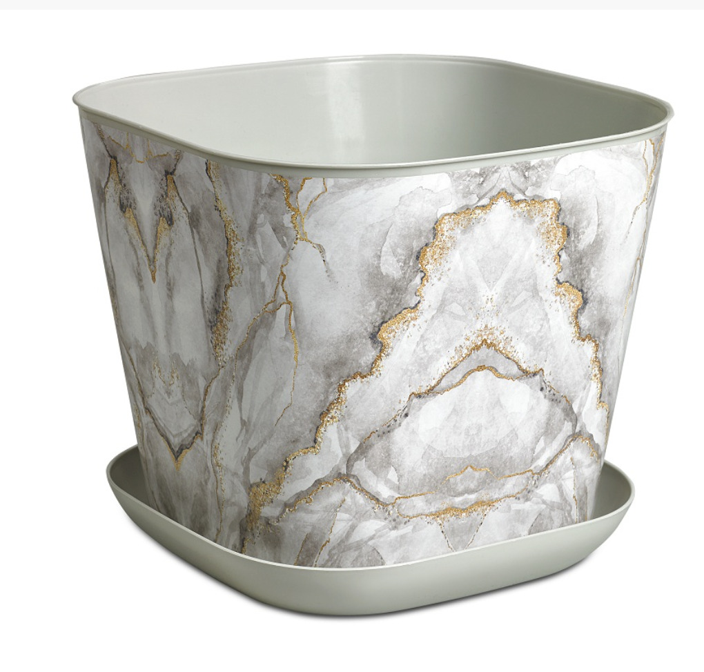 С декором элегант светлый с поддоном. С декором элегант светлый с поддоном. Короб (ящик) для хранения стокгольм 22л romance. Кашпо бархан 3,5л белый с вставкой кш-4342 /16шт/пп. Кашпо сияние 3л(мрамор-черн).