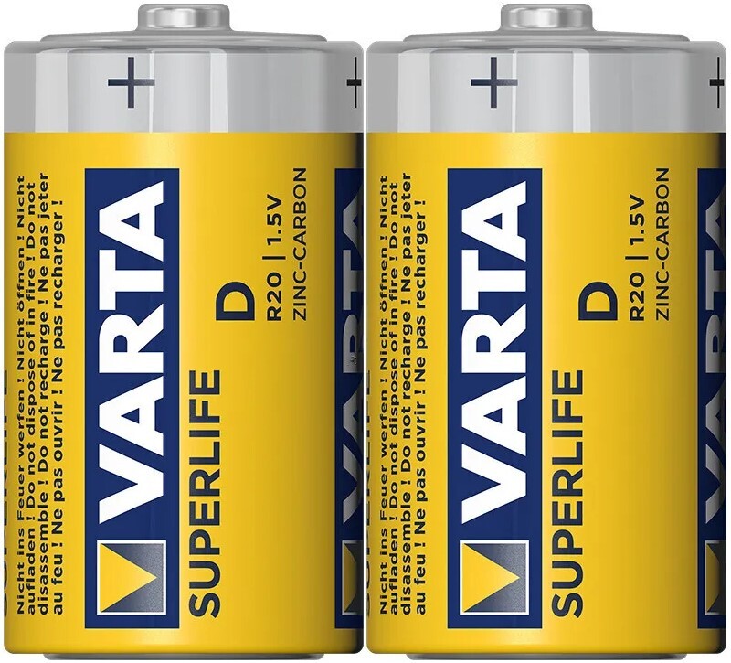 Батарейка VARTA SUPERLIFE D 2шт — купить в интернет-магазине OZON с ...