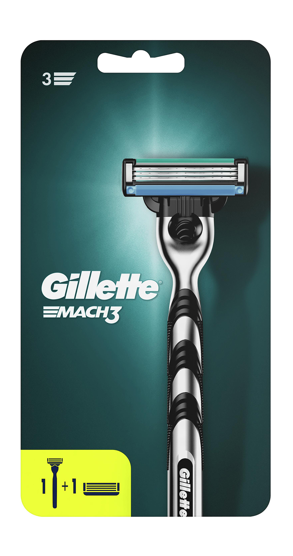 GILLETTE Станок для бритья Mach3, 2 сменные кассеты