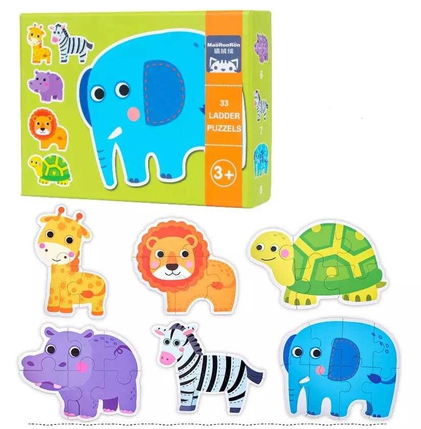 Puzzles for Kids - funny animals.