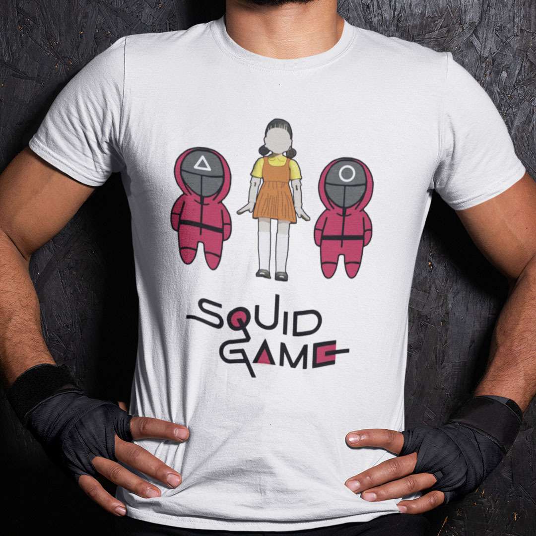 Game shirt. Squid game Shirt. Squid game футболка. Squid game Doll girl. Squid game одежда.