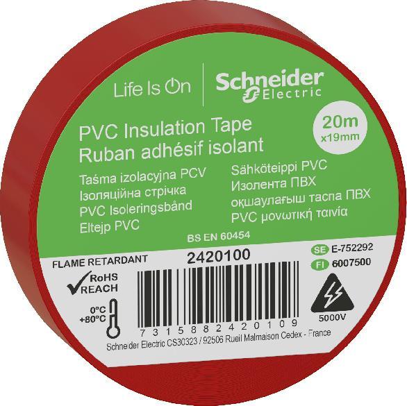 Изолента Schneider Electric 19 мм 20 м, 1 шт. — купить в интернет ...