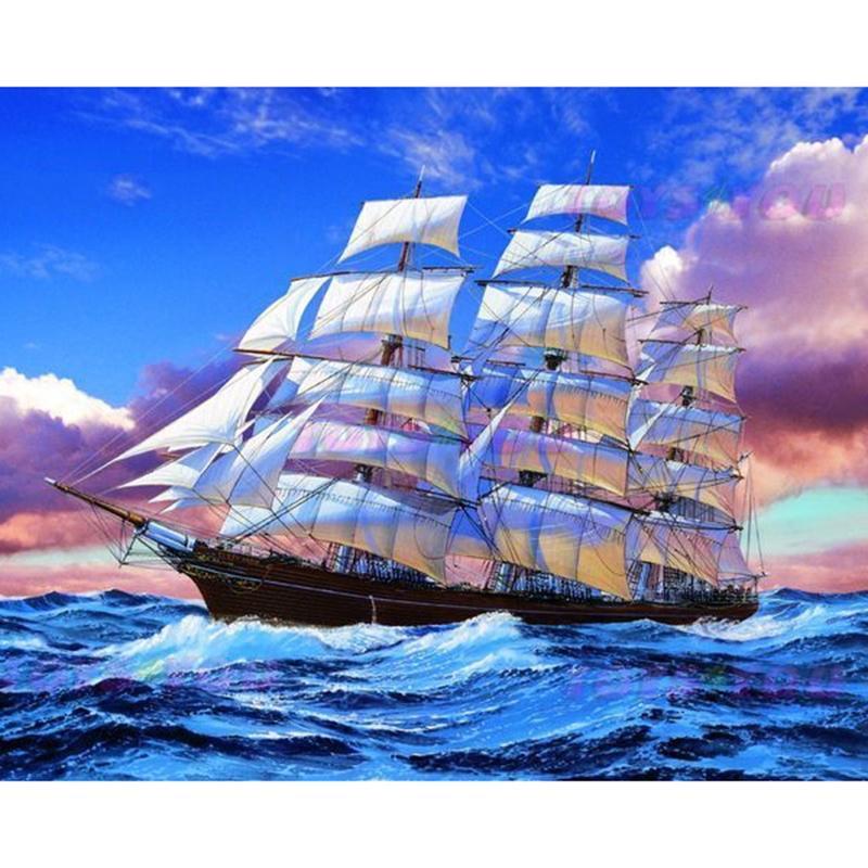 Картина мозаика алмазная море