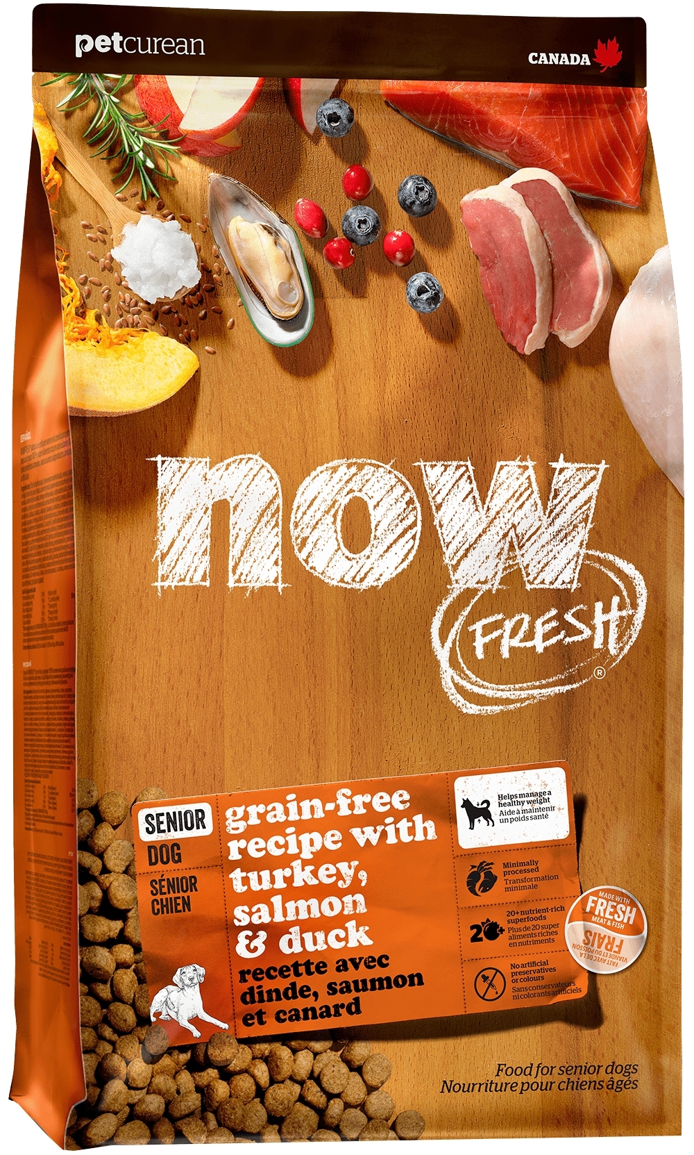 Корм Now Fresh Senior Turkey, Salmon & Duck (беззерновой) для cобак ...