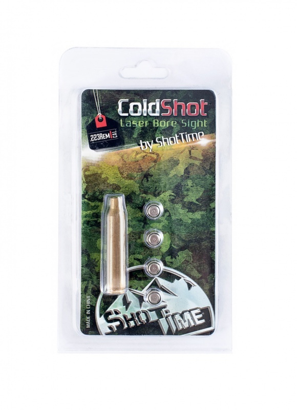 Патрон лазерный холодной пристрелки ShotTime ColdShot (калибр 223Rem) латунь, красный, 655нМ