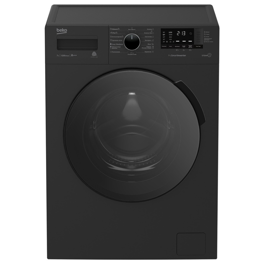 Beko Стиральная машина WSPE7612A, черно-серый