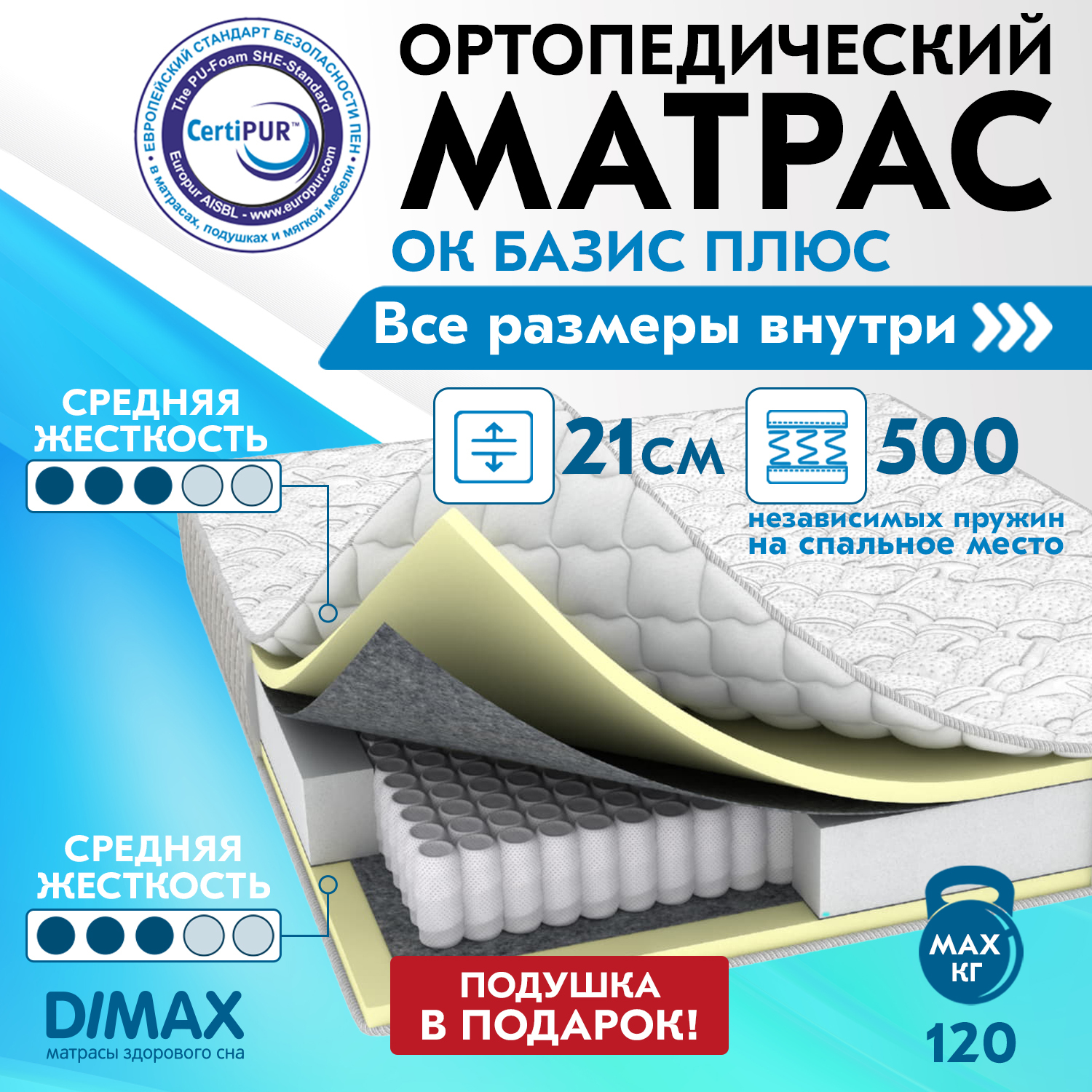 Матрас Димакс ок Базис 70x200