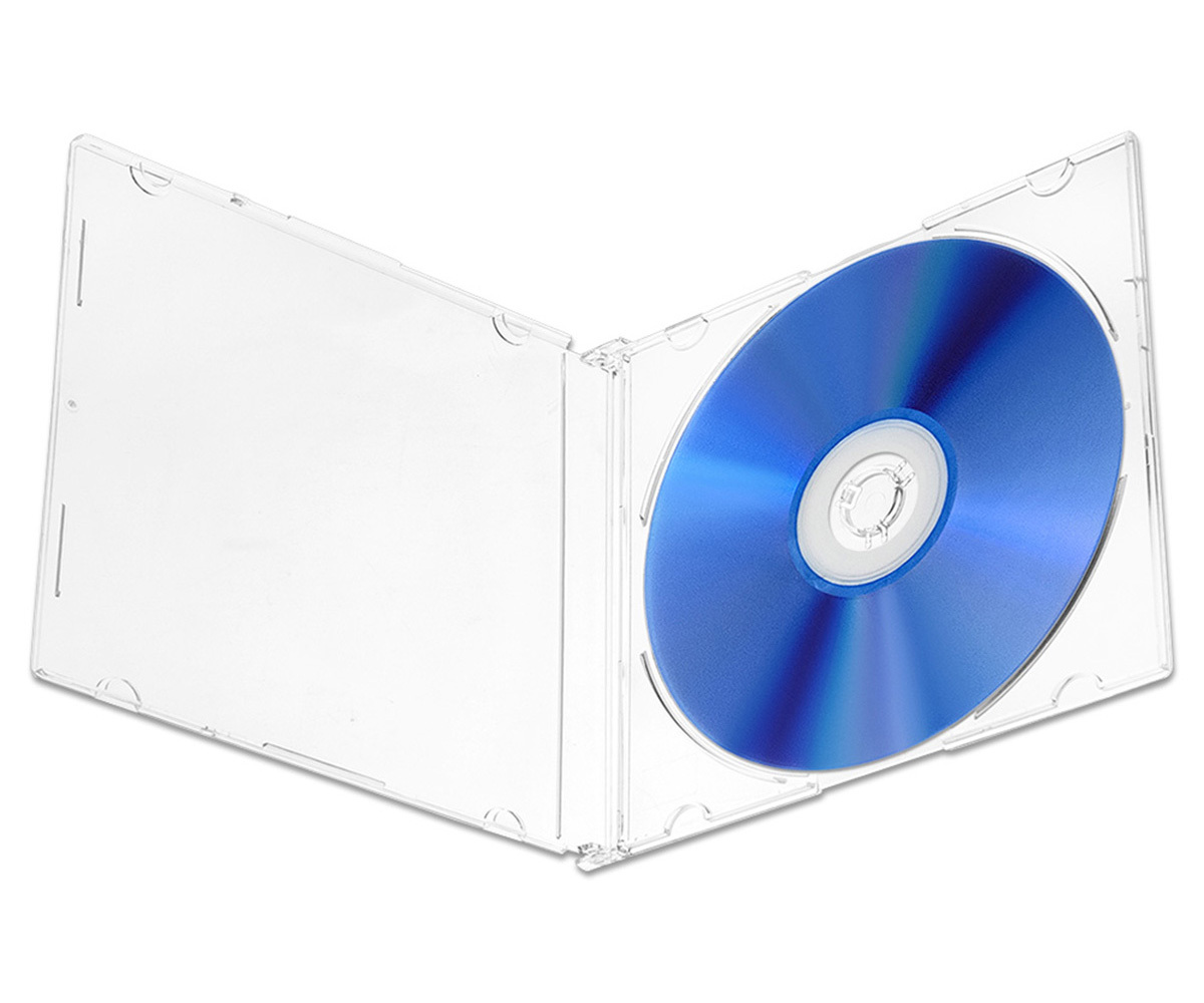 Коробка CD Slim Box Clear 5мм, для 1 диска (прозрачная), упаковка 20 шт.