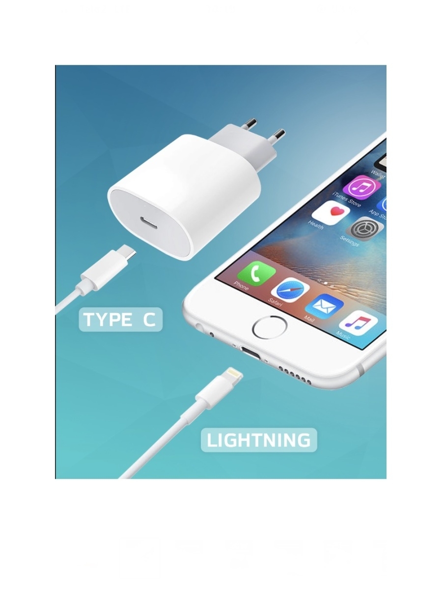 Зарядка кабель провод шнур для зарядки телефона iphone айфон с разъем  lightning 8 pin type c 2м | AliExpress