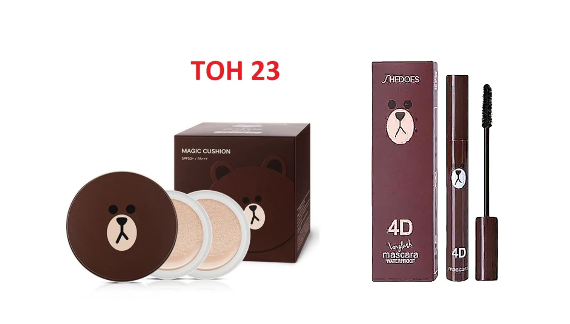Комплект 2 в 1 Корейский кушон для лица / SPF 50+ / PA+++ / ТОН 23 и ...