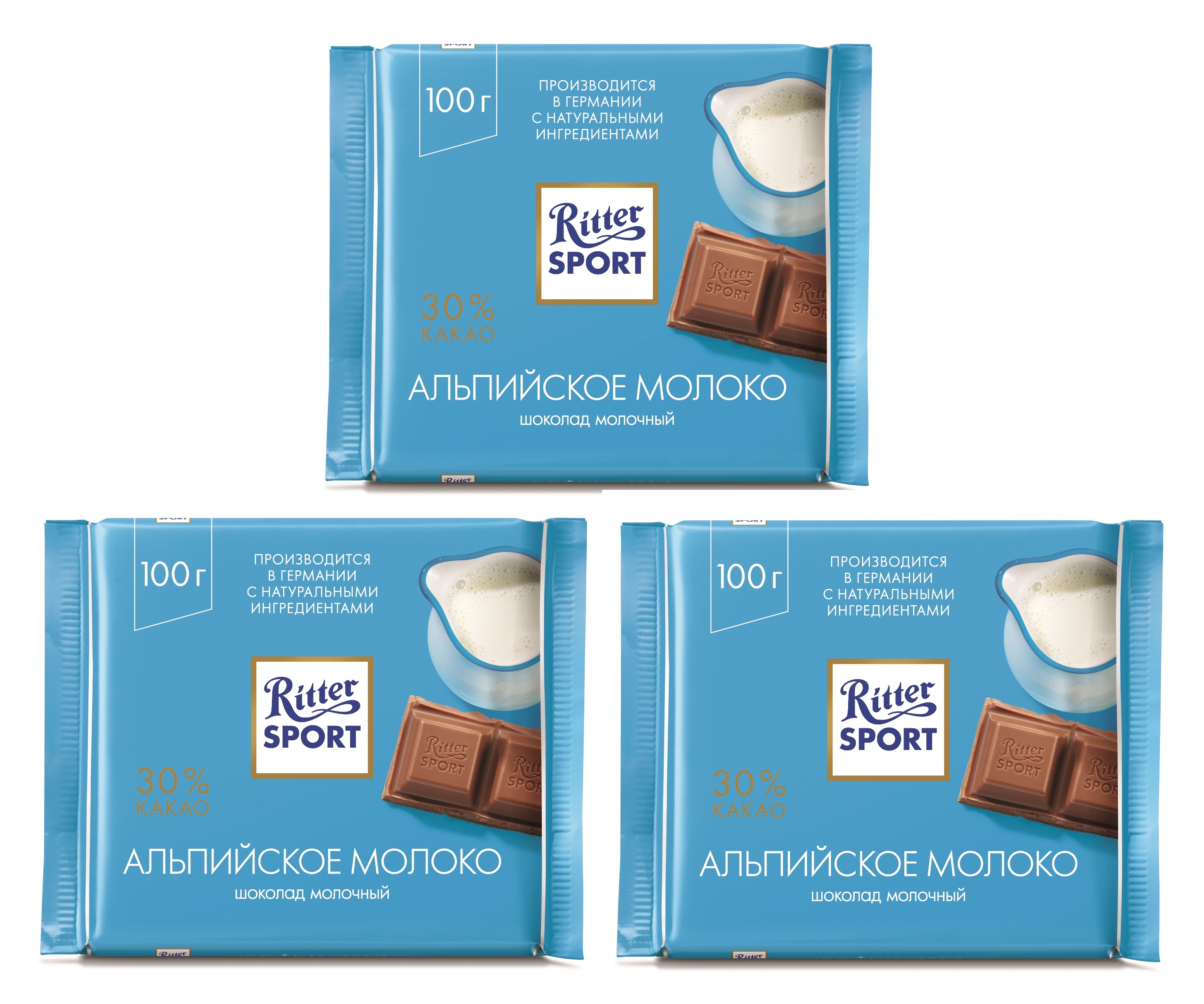 Шоколад молочный Ritter Sport Альпийское молоко 100 г