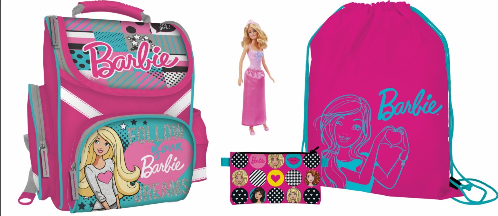 Портфель Барби. Рюкзак Барби. Школьный набор для Барби. Школьный рюкзак Барби.
