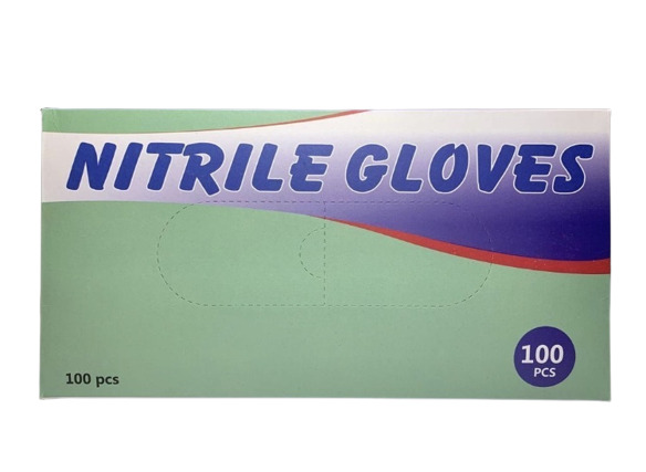 Перчатки нитриловые Gloves размер L 100 шт., голубые одноразовые