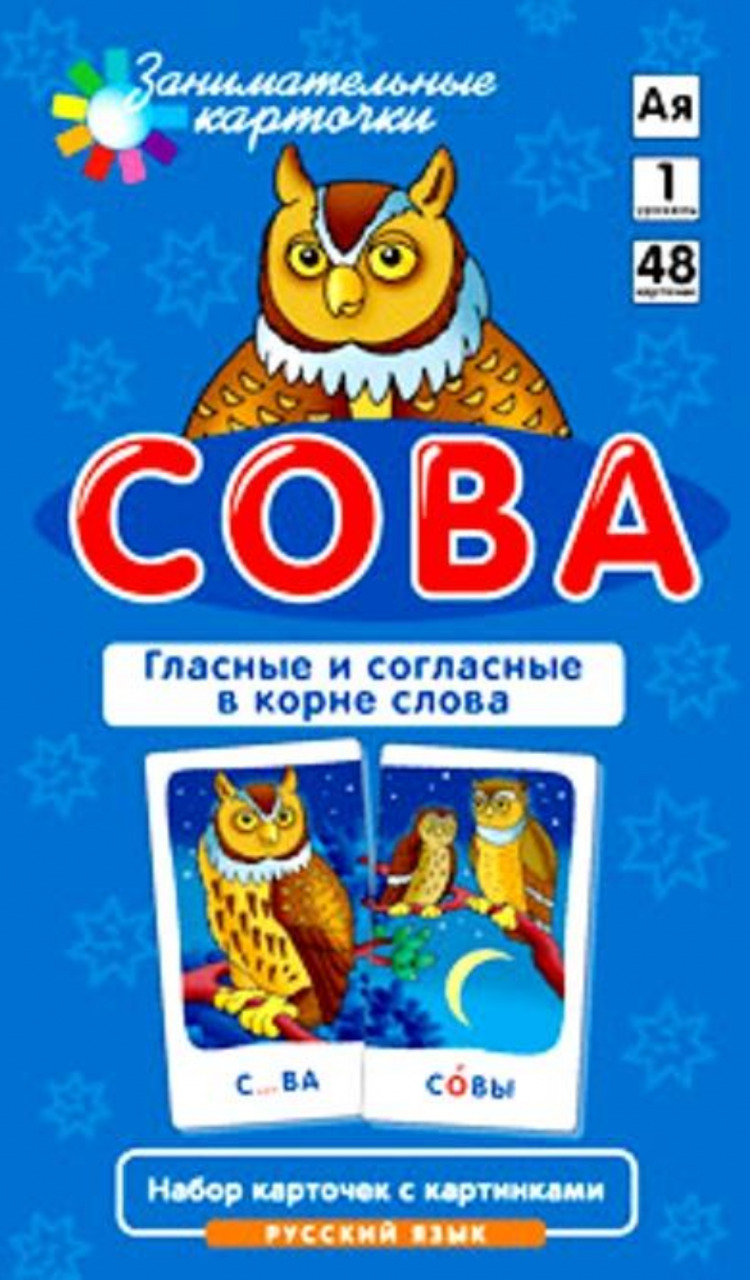 Русский язык Сова Правописание безударных гласных Набор карточек - купить с  доставкой по выгодным ценам в интернет-магазине OZON (447474928)