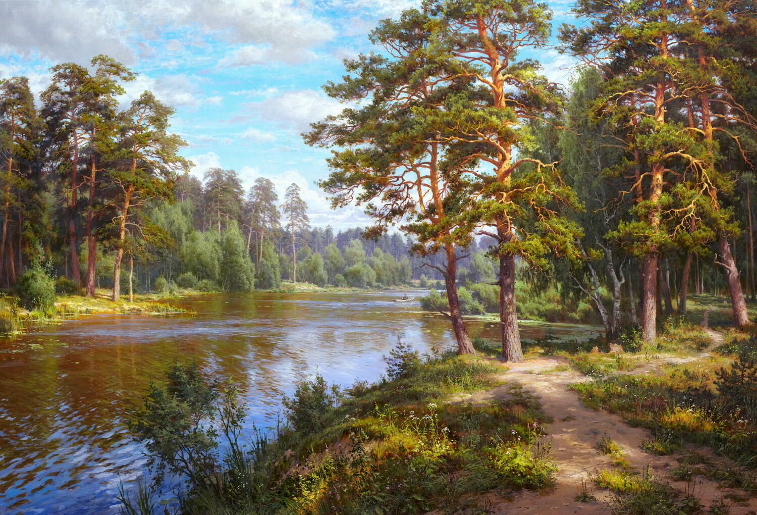 Сергей Басов озеро в лесу