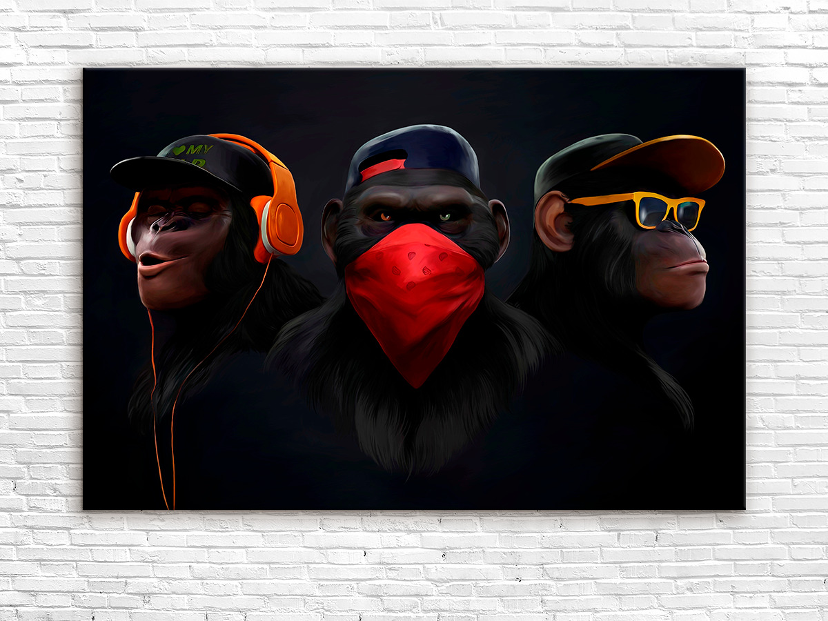 Три обезьяны арт