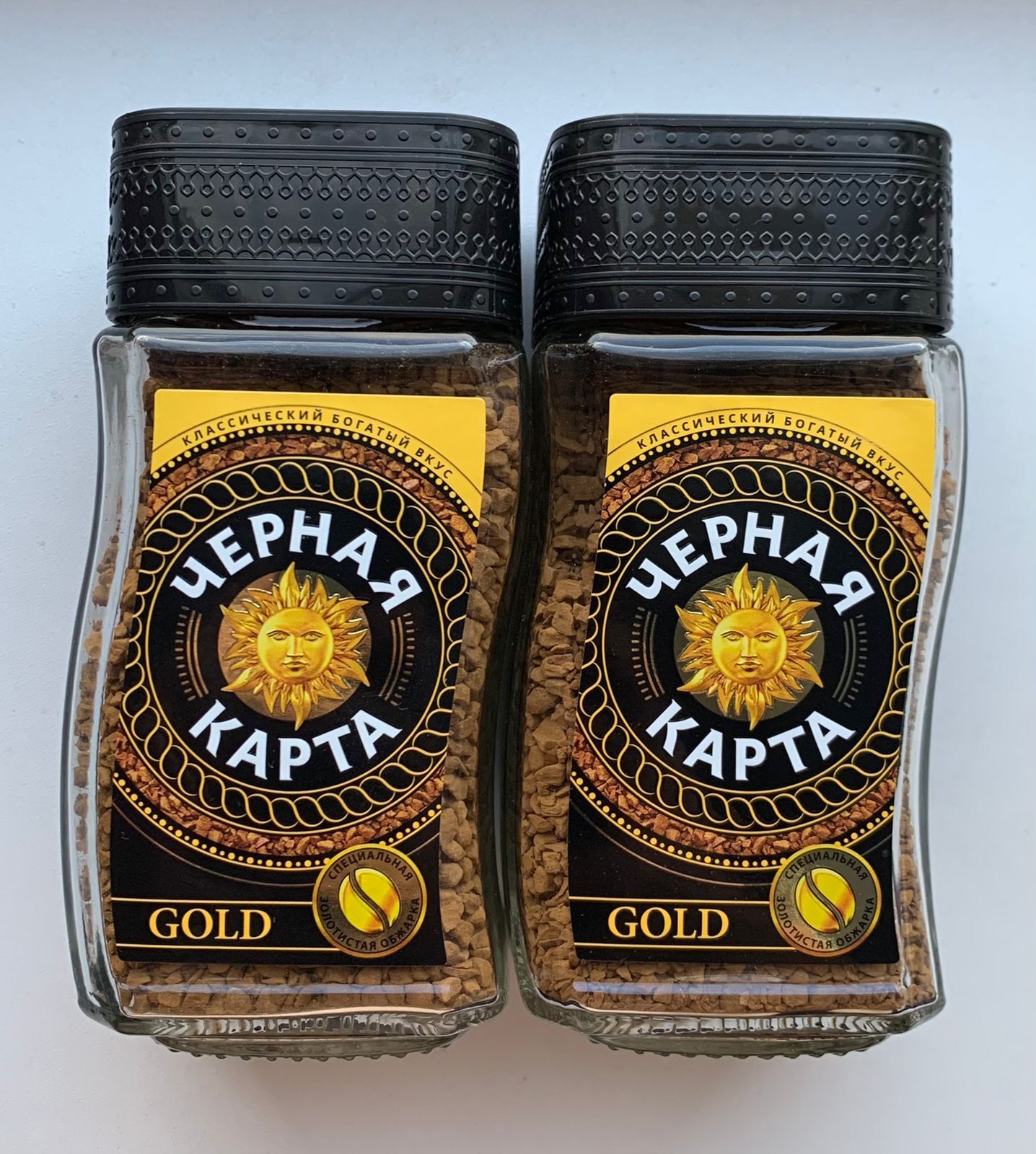 Кофе растворимый черная карта gold 95г