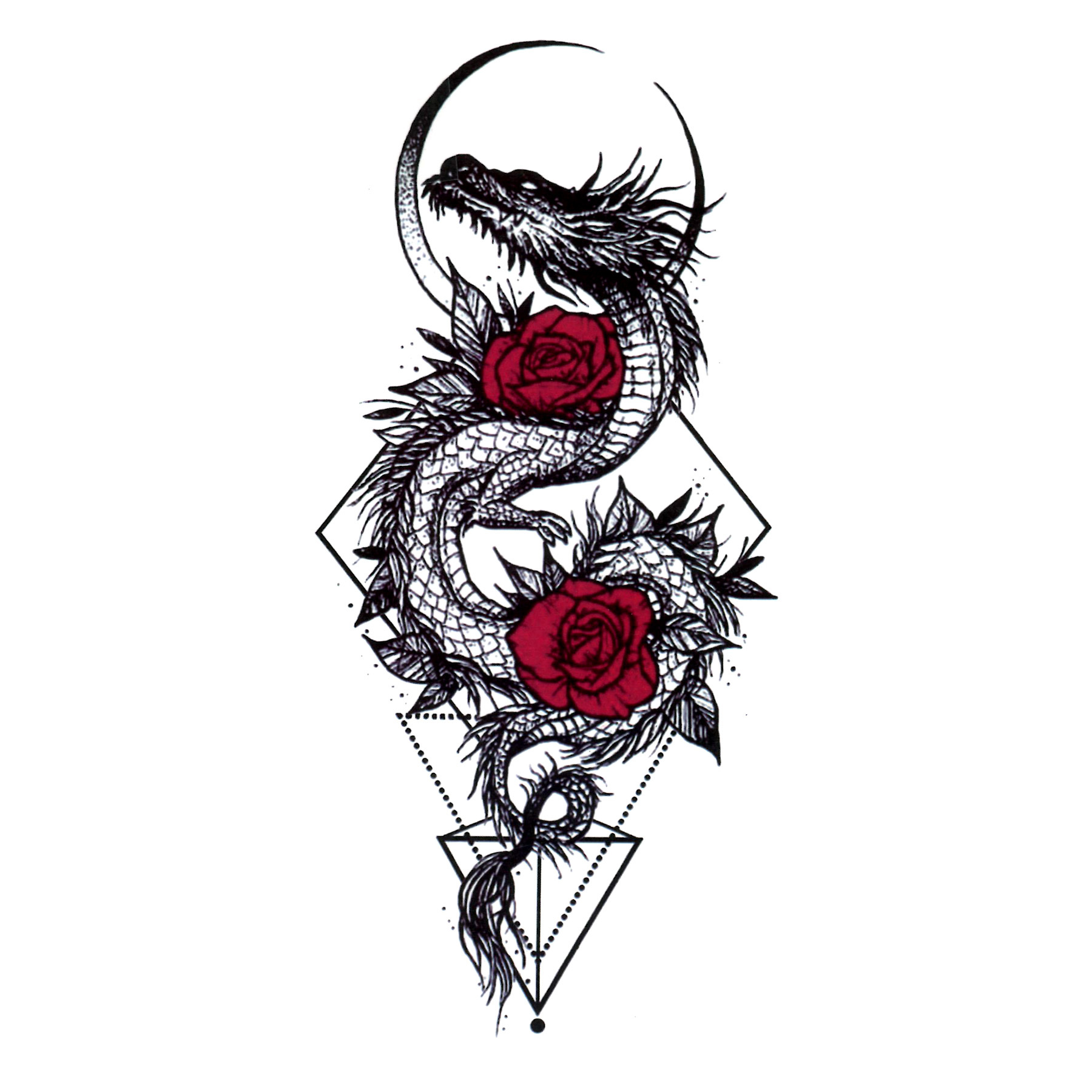 временные татуировки дракон