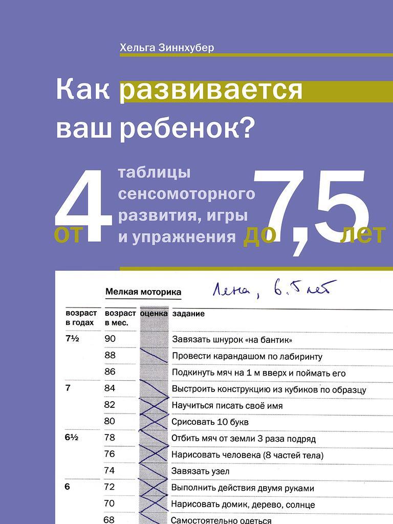 Как развивается ваш ребенок? Таблицы сенсомоторного развития, игры и  упражнения: От 4 до 7,5 лет - купить с доставкой по выгодным ценам в  интернет-магазине OZON (653081339)