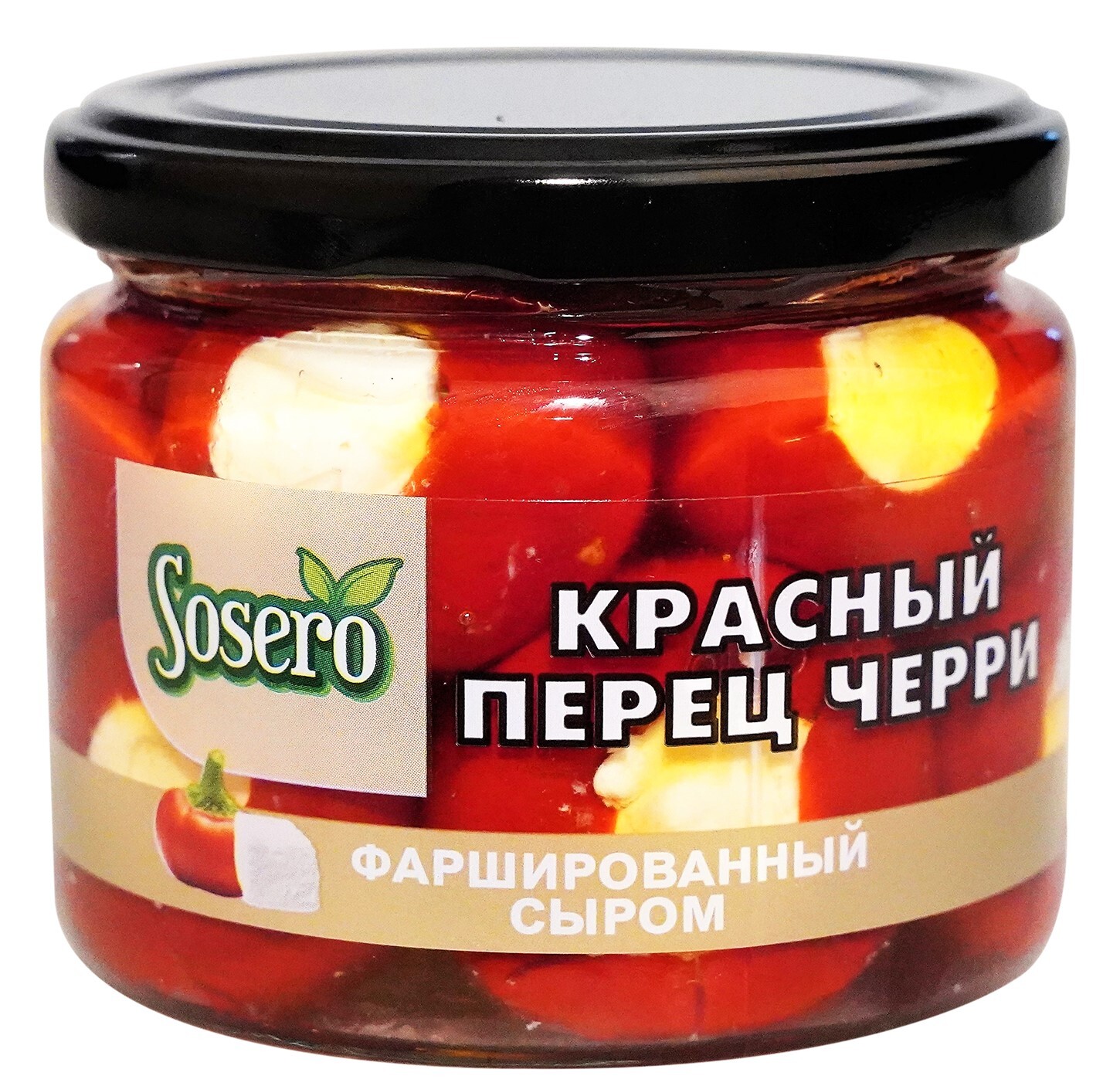 Перец Черри красный Sosero фаршированный сыром 