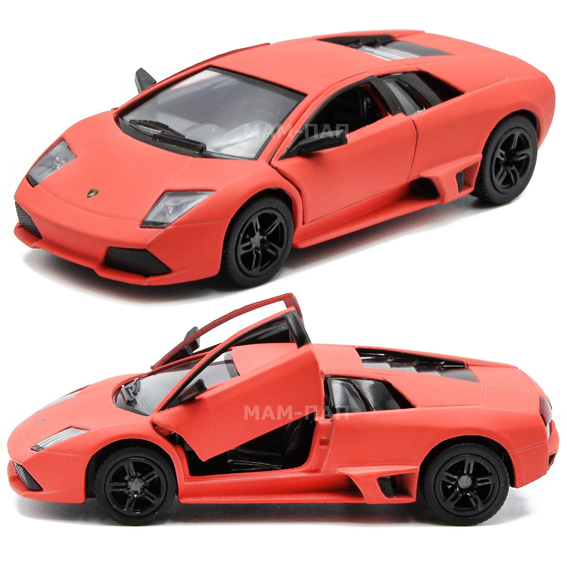 Машинка металлическая Kinsmart 1:36 Lamborghini Murcielago LP640 5317DKT  инерционная, двери открываются / Коралловый матовый - купить с доставкой по  выгодным ценам в интернет-магазине OZON (676815831)