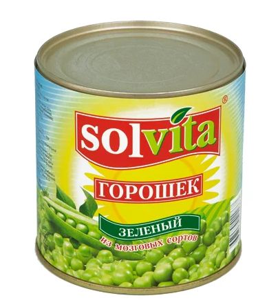 "Solvita"  Горошек  Зеленый 400гр.*5шт.