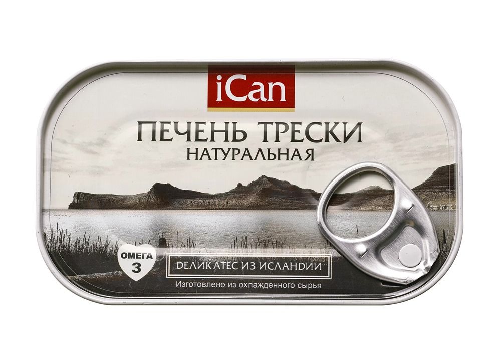 Печеньтрескинатуральная,iCan,115г,Исландия,2штуки