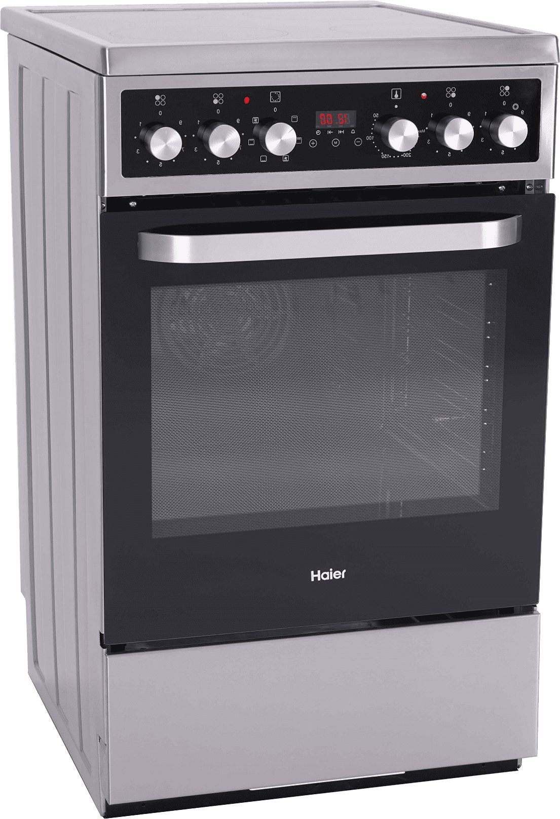 Электрическая плита Haier HCX-5CDPX1, стеклокерамика, серебристый - купить по вы