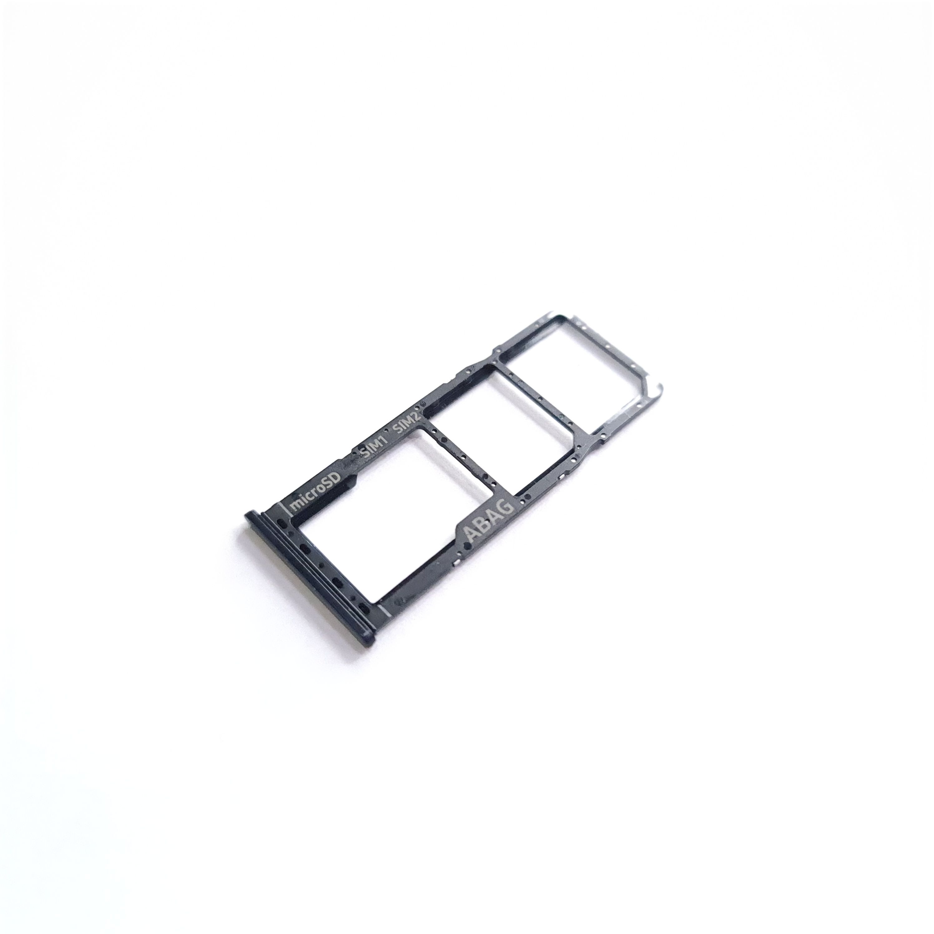 Sim лоток держатель Samsung Galaxy A21S, A217F, черный, на 2 сим-карты