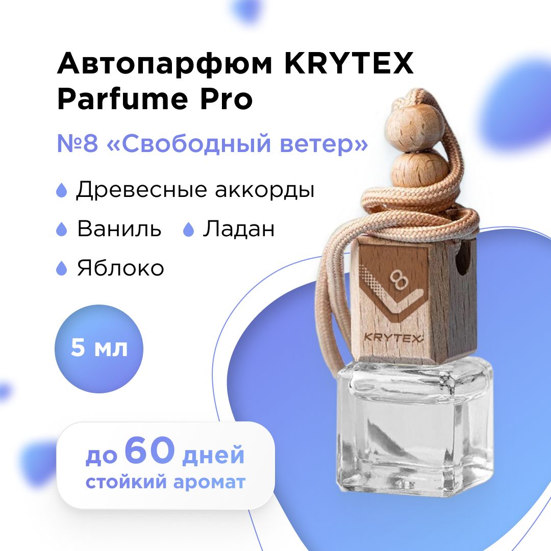 Ароматизатор для автомобиля и дома KRYTEX Parfume Pro №8 Свободный ветер