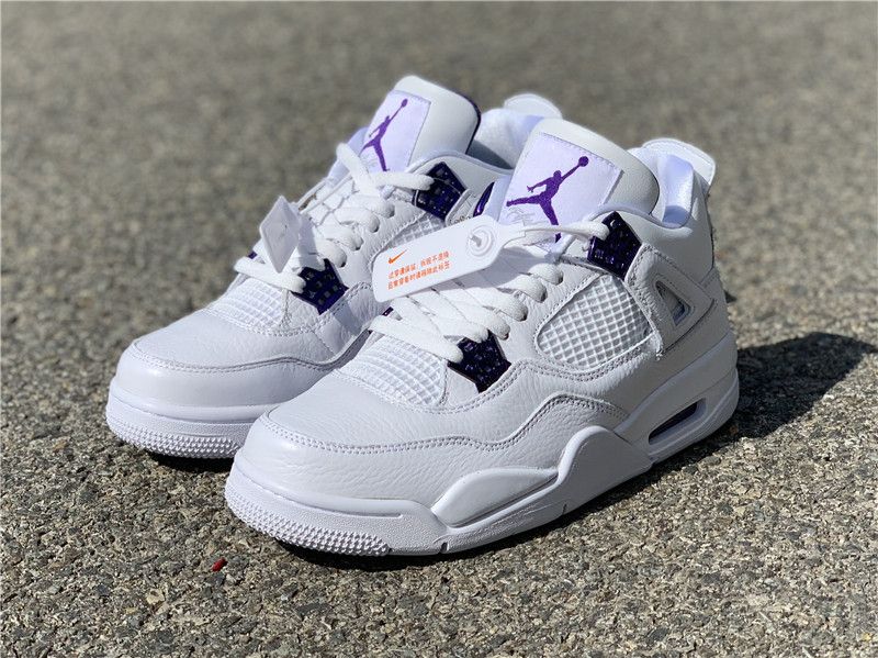 Купить кроссовки air jordan 4. Air Jordan 4 White Purple. Nike Air Jordan 4 White Purple. Nike Air Jordan 4 Retro White. Nike Air Jordan 4 белые.
