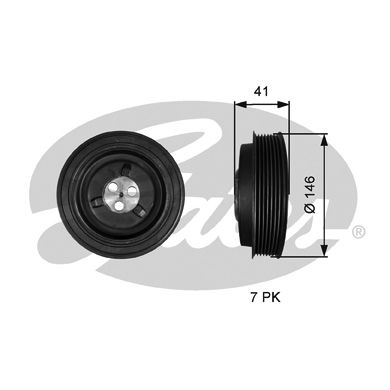 Шкив коленвала/ Ford Transit 2.2-2.4TDCi 16V 06-14