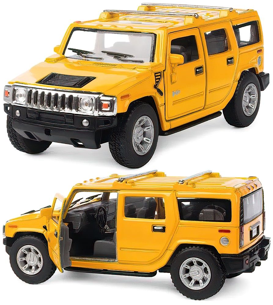 Машина Hummer H2 13 см / Желтая - купить с доставкой по выгодным ценам в  интернет-магазине OZON (795184621)