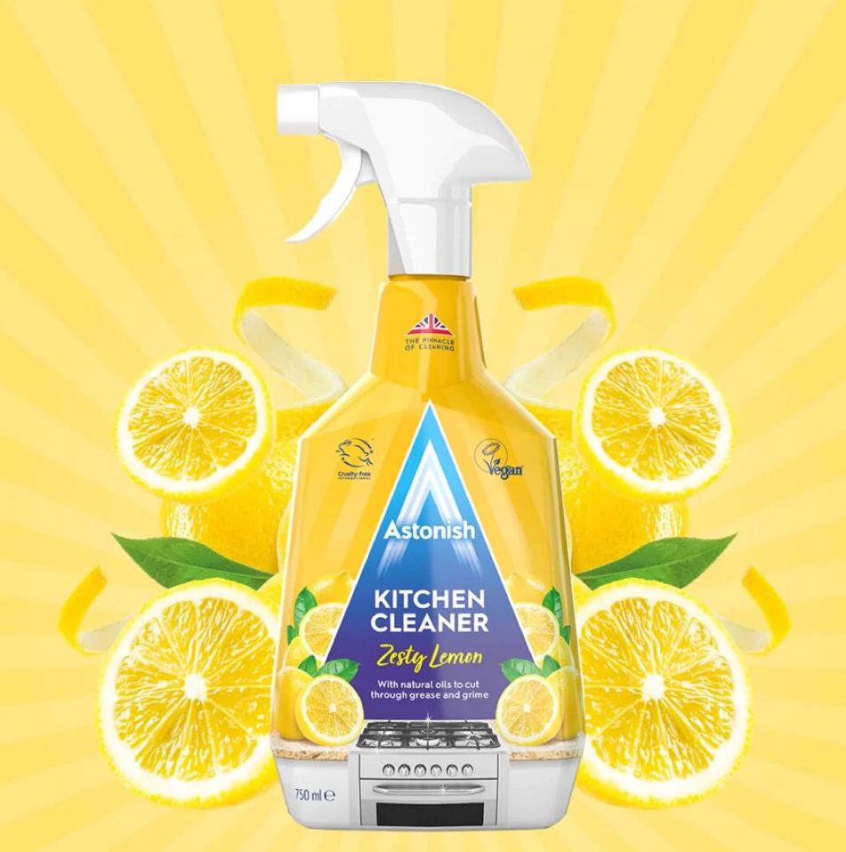 ASTONISH 9618 Универсальный очиститель для кухни "Пикантный лимон" 750 мл KITCHEN CLEANER Zesty Lemon