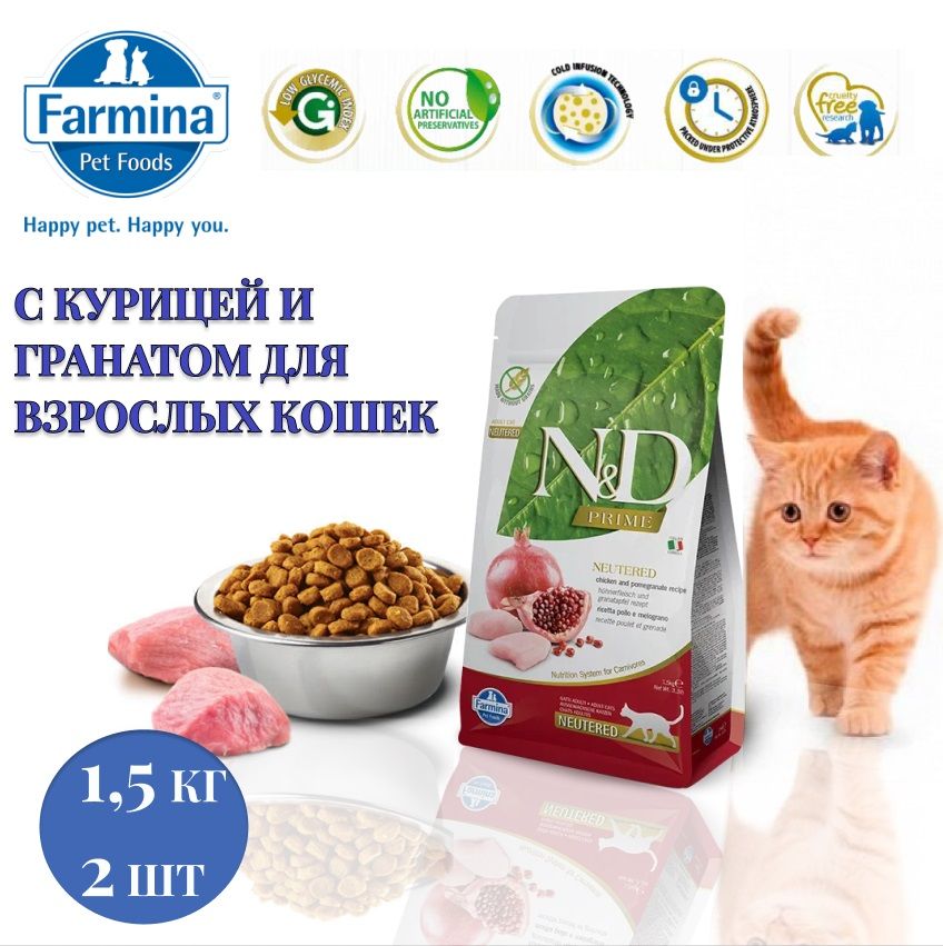 Farmina Neutered для кошек. Farmina для стерилизованных кошек. Farmina n&d gf Prime Cat Neutered (курица, гранат). Farmina n&d gf Prime Cat Neutered (курица, гранат) 10 кг.