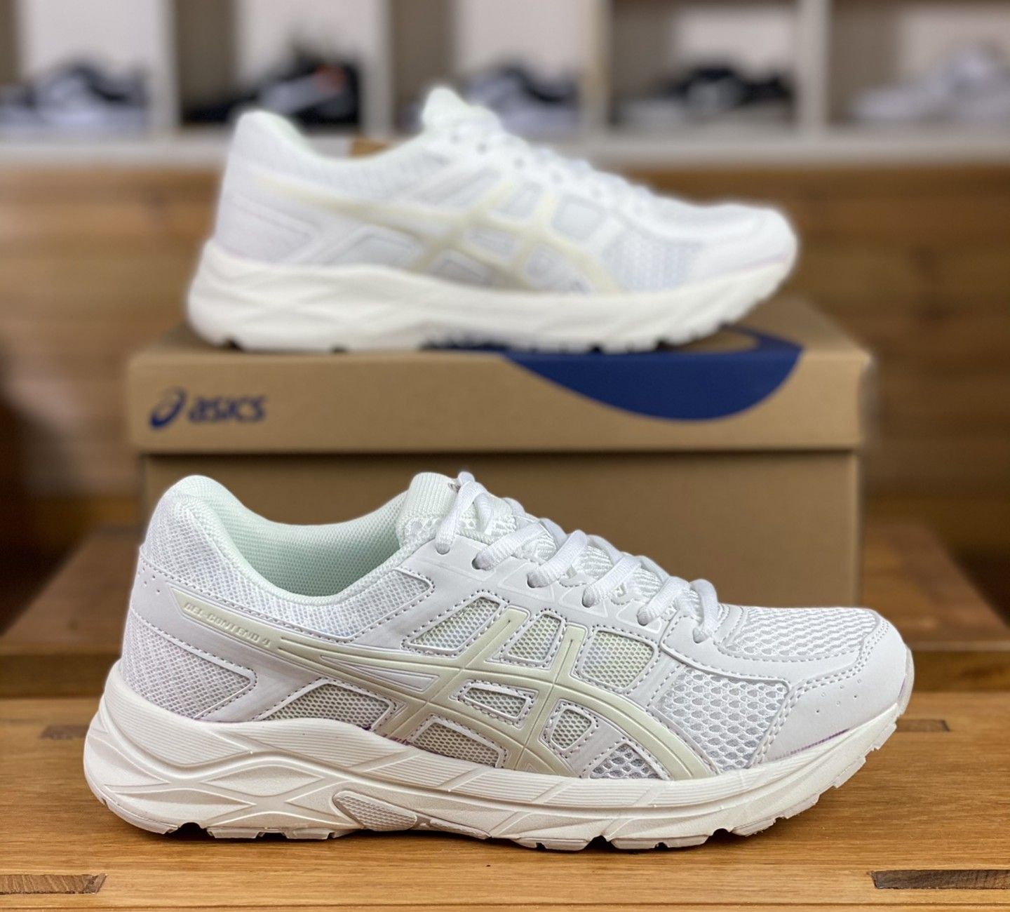 All white asics hotsell