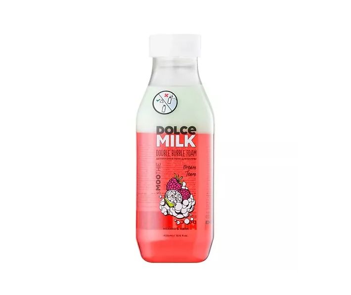 DOLCE MILK Двухфазная пена для ванны "ДРИМ ТИМ" малина&лайм Smoothie