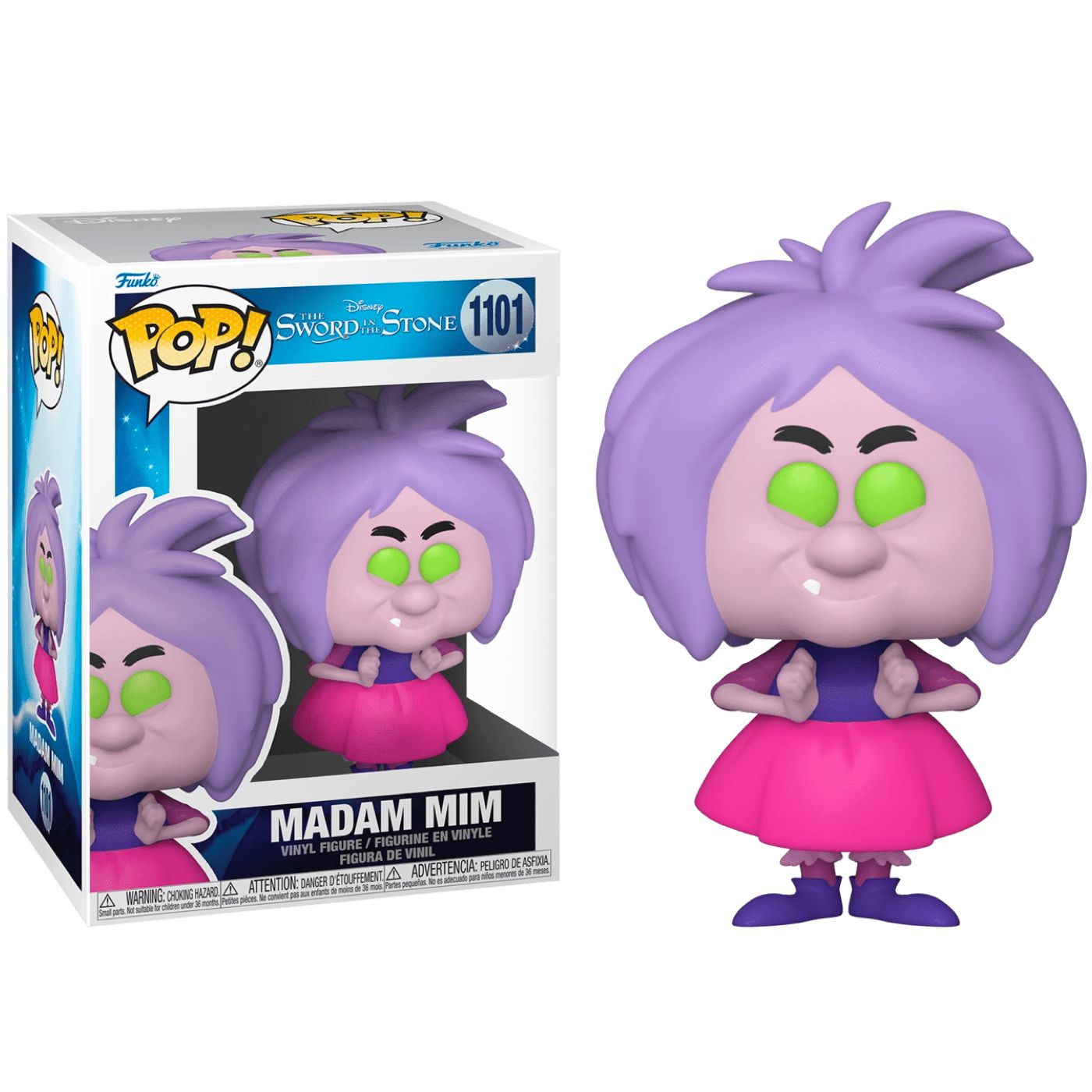 Мадам Мим / Funko: The Sword in the Stone. Фигурка POP: Madam Mim / из  мультфильма Меч в камне - купить с доставкой по выгодным ценам в  интернет-магазине OZON (1217215283)