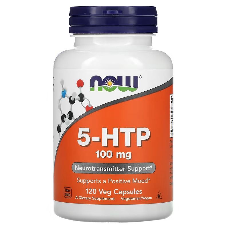 NOW5-HTP120шт.100mg/Нау5-гидрокситриптофан,100мг,120вег.капсул/Витамины