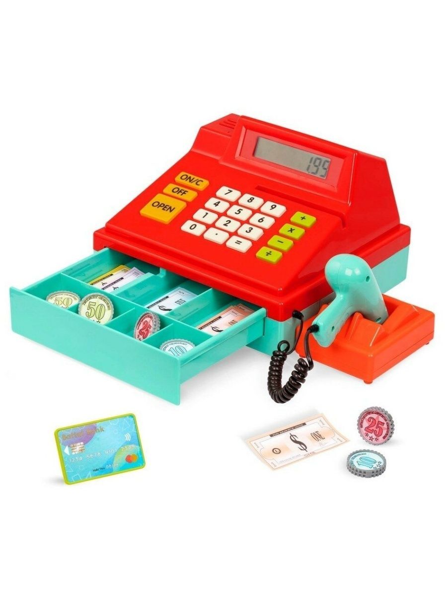 Игровой набор klein касса многофункциональная, цвет серый. Касса bondibon вв4127. Детская касса со сканером. Касса с аксессуарами. "продуктовая лавка" 1626473 желтая.