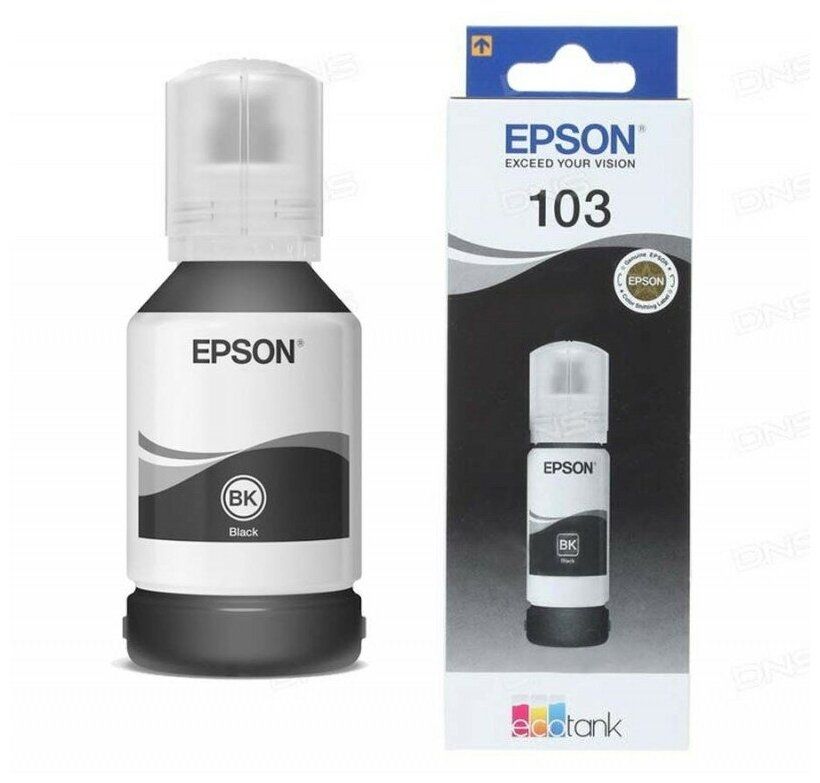 Epson 103. Чернила Epson 103 ECOTANK. Чернила Epson 103 c13t00s14a. Чернила для Epson l3160. Чернила Epson (c13t00s14a) Black для l1110/3100/3101/3110/3150/3151 {1/30}.