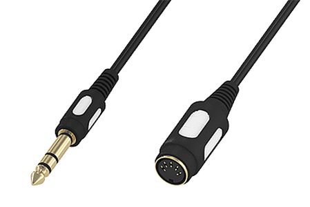 Аудио кабель Plastic Gold 6.3 stereo Jack "папа" - DIN 5 pin "мама" 0.3 м