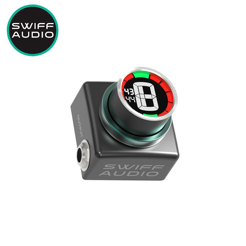 SWIFF AUDIO C20 Инновационный мини-педальный тюнер для хроматической настройки бас-гитары HD LED Дисплей Регулируемое значение диапазона A4 430-449 Гц