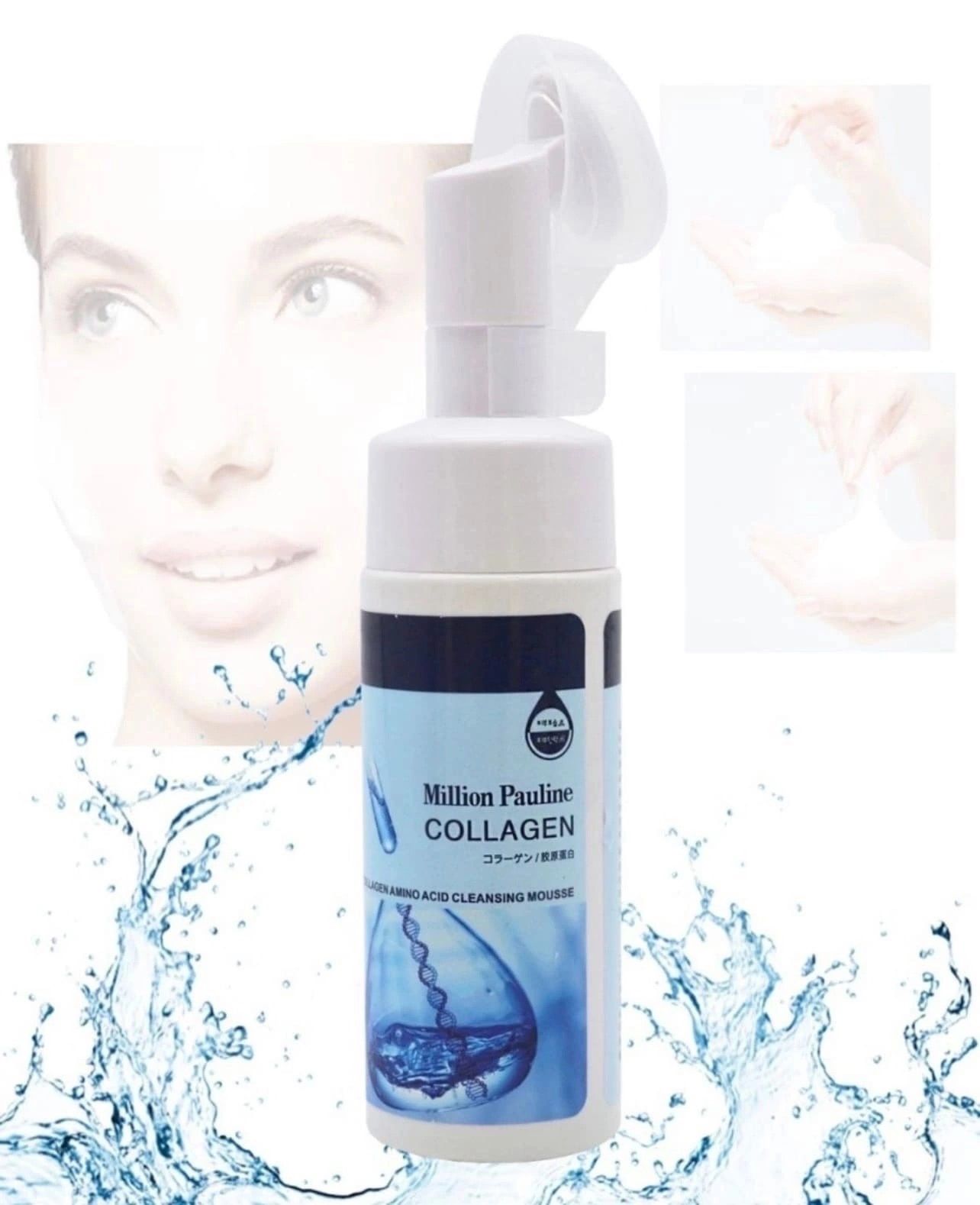 Million pauline collagen beauty box. Пенка для умывания с щеточкой million Pauline Collagen. Million Pauline пенка для умывания с щеточкой Coco. Million Pauline пенка мусс. Million Pauline Collagen мусс пенка.