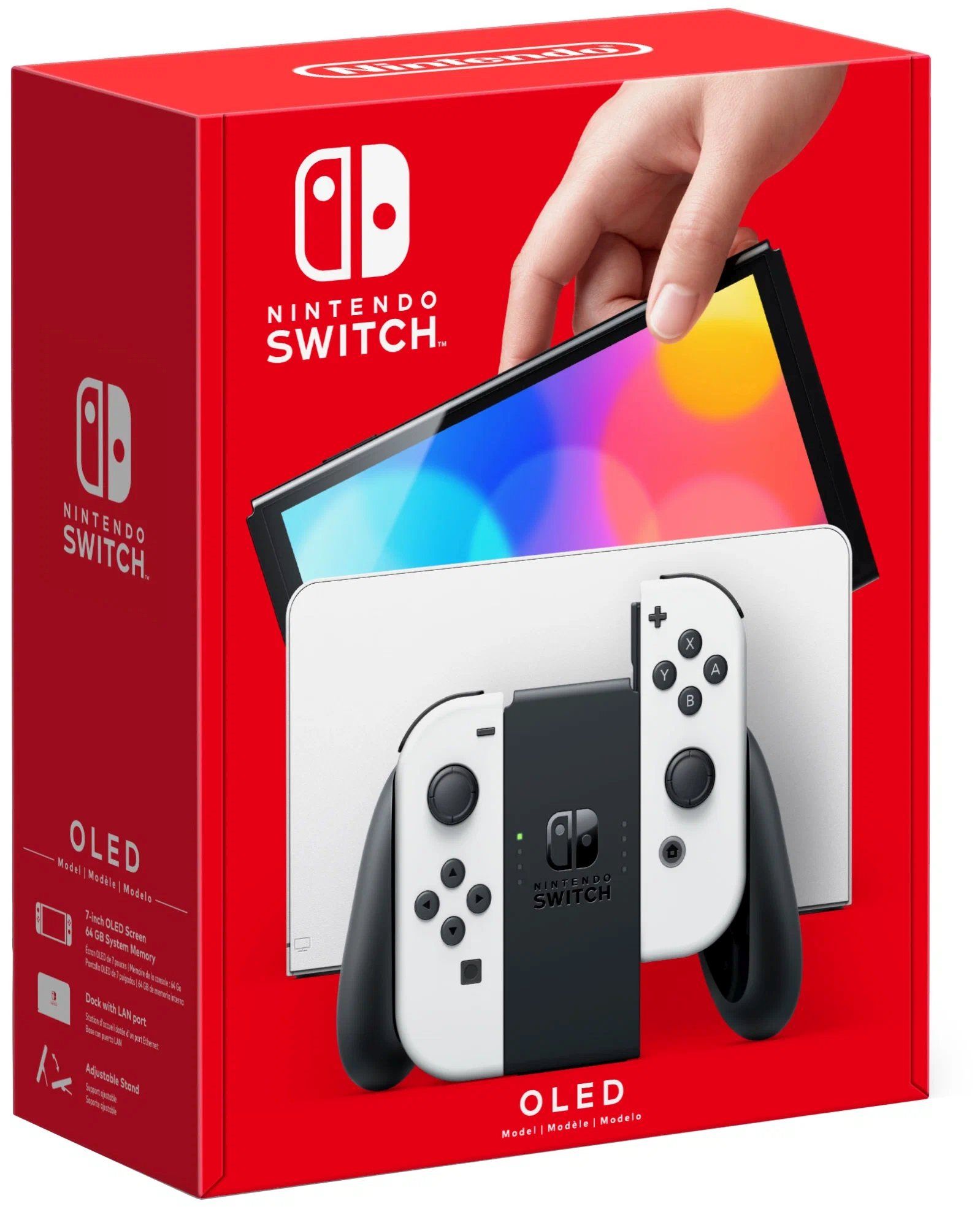 Игровая приставка Nintendo Switch OLED 64Gb, белая - купить с доставкой по  выгодным ценам в интернет-магазине OZON (1113818508)