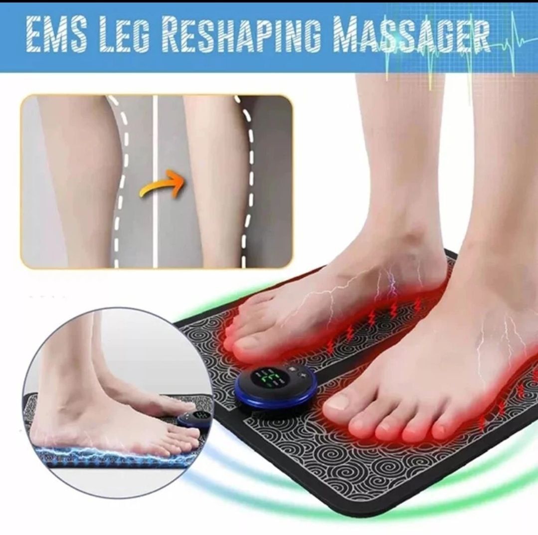 URM Массажный стимулирующий коврик EMS Foot Massager для ног / миостимулятор для стоп / массажер для физиотерапии, 6 режимов